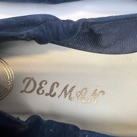 Delman Ballet Flats Womens Size 7.5M Navy Blue Suede Loafers - Picture 7 of 9